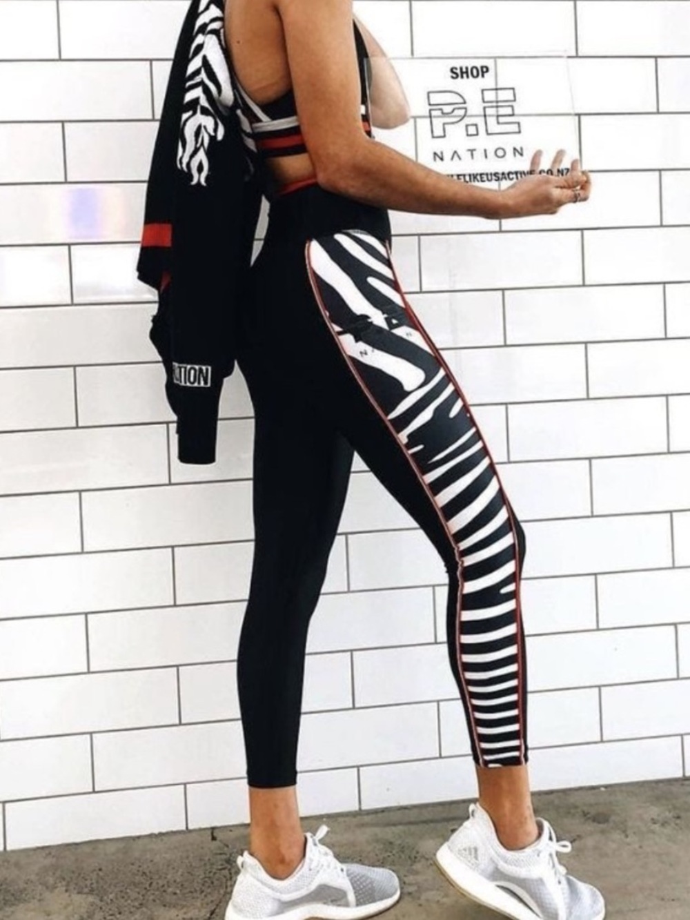 P.E Nation Zebra Leggings Size XS